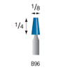 B96 Blue Mounted Stones 1/8" Shank (Pkg of 24)