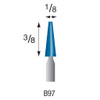 B97 Blue Mounted Stones 1/8" Shank (Pkg of 24)