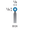 B124 Blue Mounted Stones 1/8" Shank (Pkg of 24)