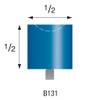 B131 Blue Mounted Stones 1/8" Shank (Pkg of 24)