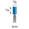 W142 Blue Mounted Stones 1/8" Shank (Pkg of 24)