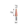 B97 Red Mounted Stones 1/8" Shank (Pkg of 24)