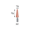 B97 Red Mounted Stones 3mm Shank (Pkg of 24)