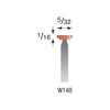 W148 Red Mounted Stones 1/8" Shank (Pkg of 24)