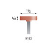 W182 Red Mounted Stones 1/8" Shank (Pkg of 24)
