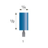 #1 Blue Mounted Points 3/32" Shank (Pkg of 24)