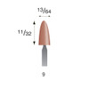 #9 Red Mounted Points 3/32" Shank (Pkg of 24)