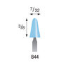 B44 Light Blue Mounted Stones 1/8" Shank (Pkg of 24)