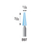 B97 Light Blue Mounted Stones 1/8" Shank (Pkg of 24)