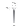 32P White Mounted Points 3/32" Shank (Pkg of 24)