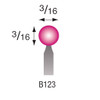 B123 Pink Mounted Stones 1/8" Shank (Pkg of 24)