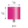 B131 Pink Mounted Stones 3mm Shank (Pkg of 24)