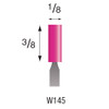 W145 Pink Mounted Stones 1/8" Shank (Pkg of 24)