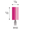 W163 Pink Mounted Stones 1/8" Shank (Pkg of 24)