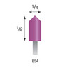 B54 Purple Mounted Stones 1/8" Shank (Pkg of 24)