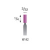 W142 Purple Mounted Stones 1/8" Shank (Pkg of 24)