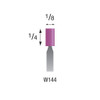 W144 Purple Mounted Stones 1/8" Shank (Pkg of 24)