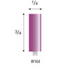 W164 Purple Mounted Stones 1/8" Shank (Pkg of 24)