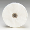 Loose White Muslin Buff - Leather Center, 5" x 45 Ply