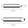 Diamond Chisel-Edge Points - CE2, 75°