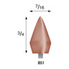 Red Mounted Stones, 1/8" Shank - B51, Box of 12