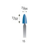Blue Mounted Points, 3/32" Shank - #15 (Box of 72)