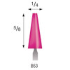 Pink Mounted Stones, 1/8" Shank - B53, Box of 72