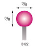 Pink Mounted Stones, 1/8" Shank - B122, Pkg. of 12