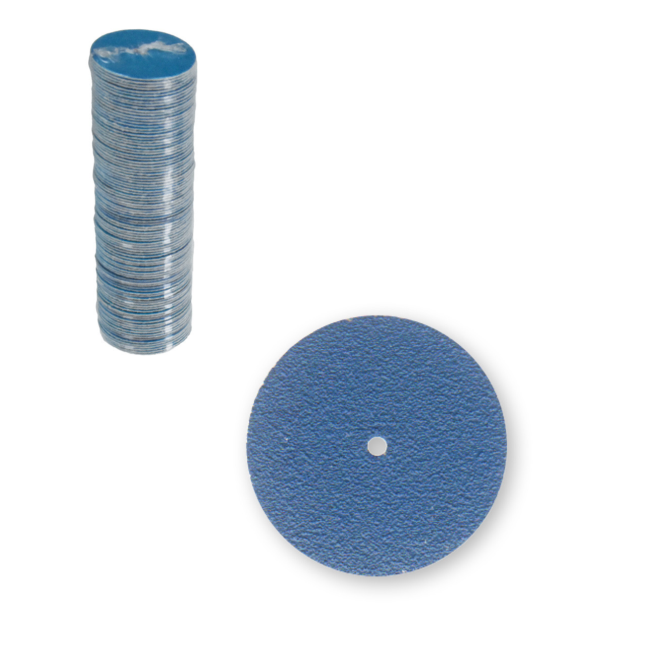 Pin Hole Blue Zirconia Discs  - Coarse, 7/8"