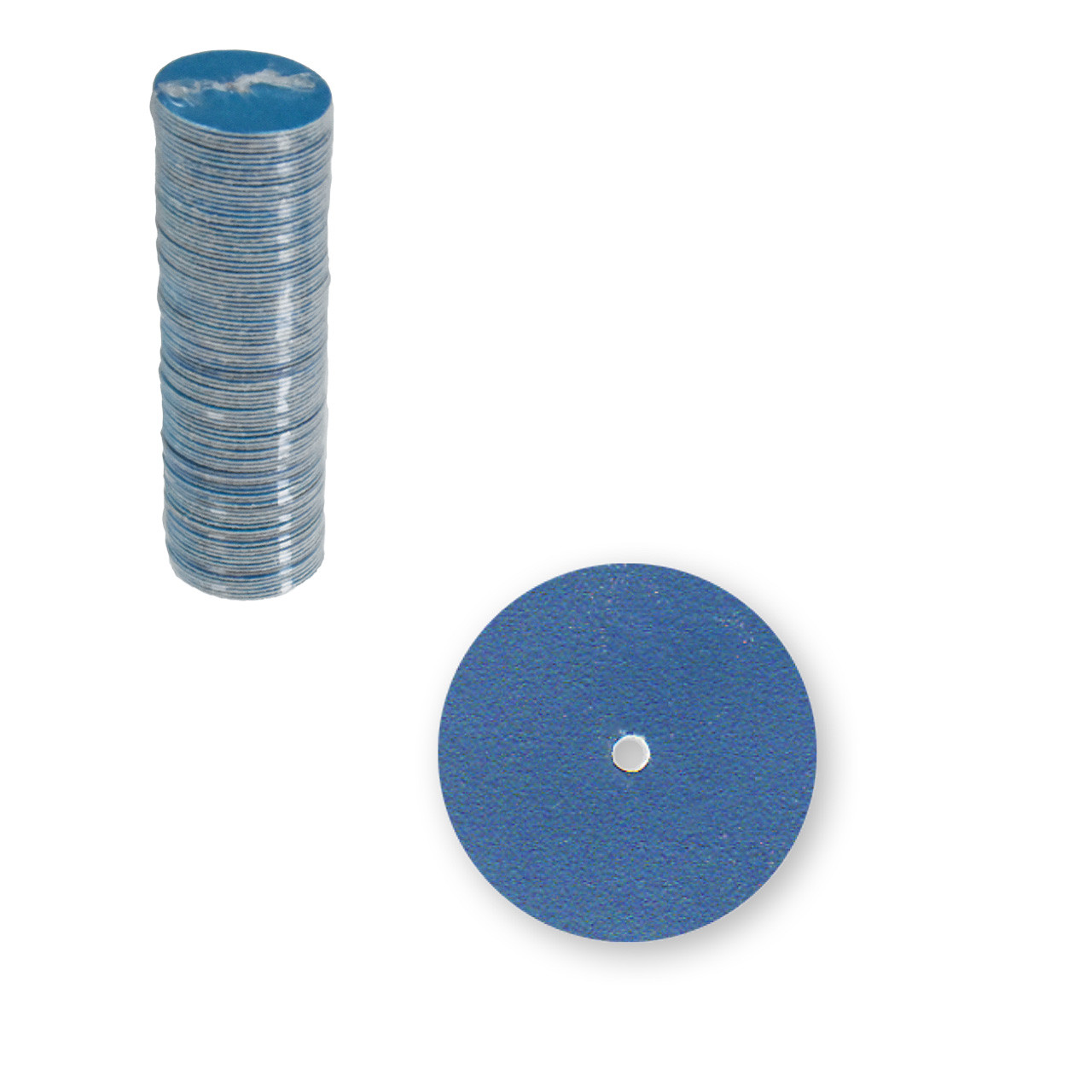 Pin Hole Blue Zirconia Discs  - Medium, 3/4"