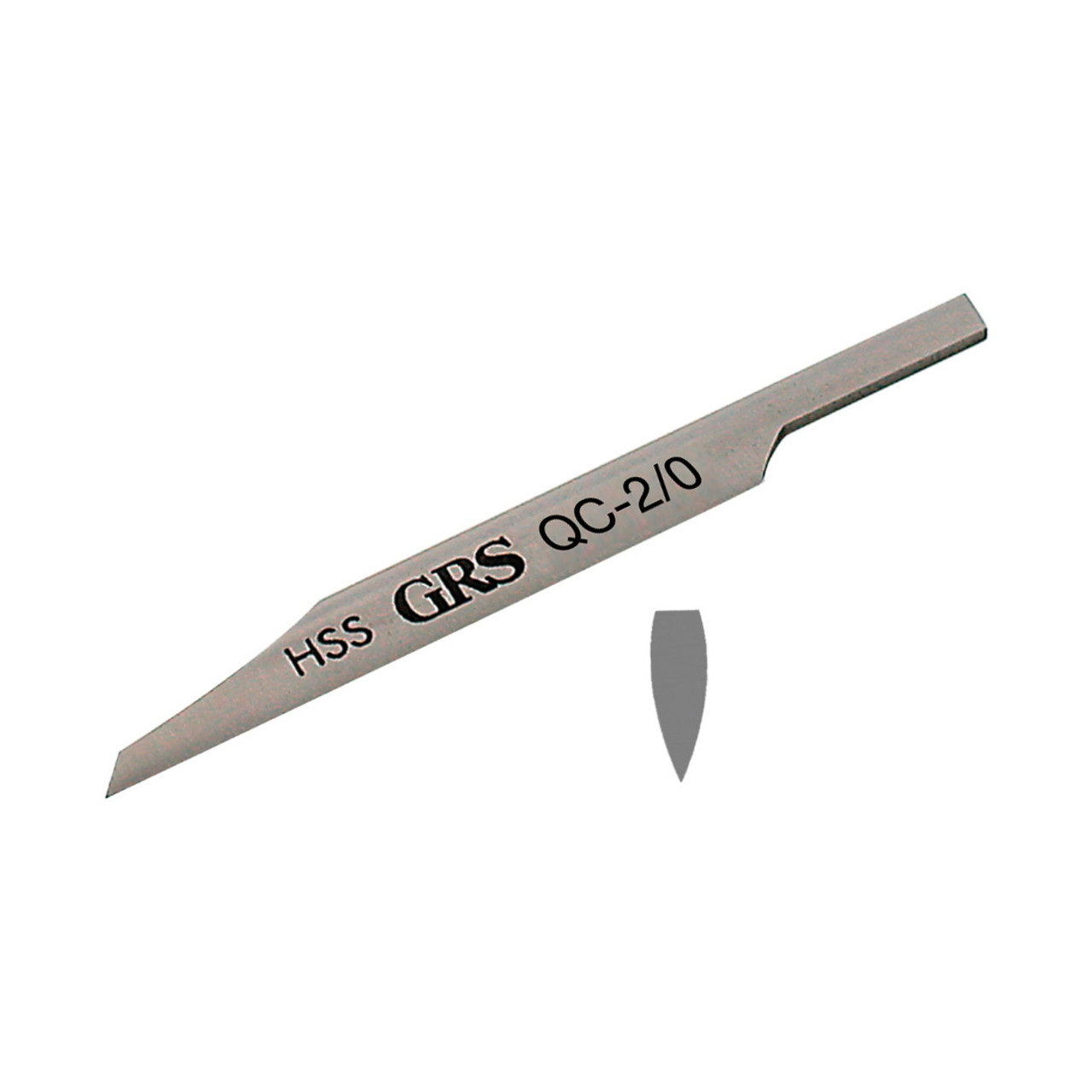 GRS® QC Gravers - Point Onglette, #2/0