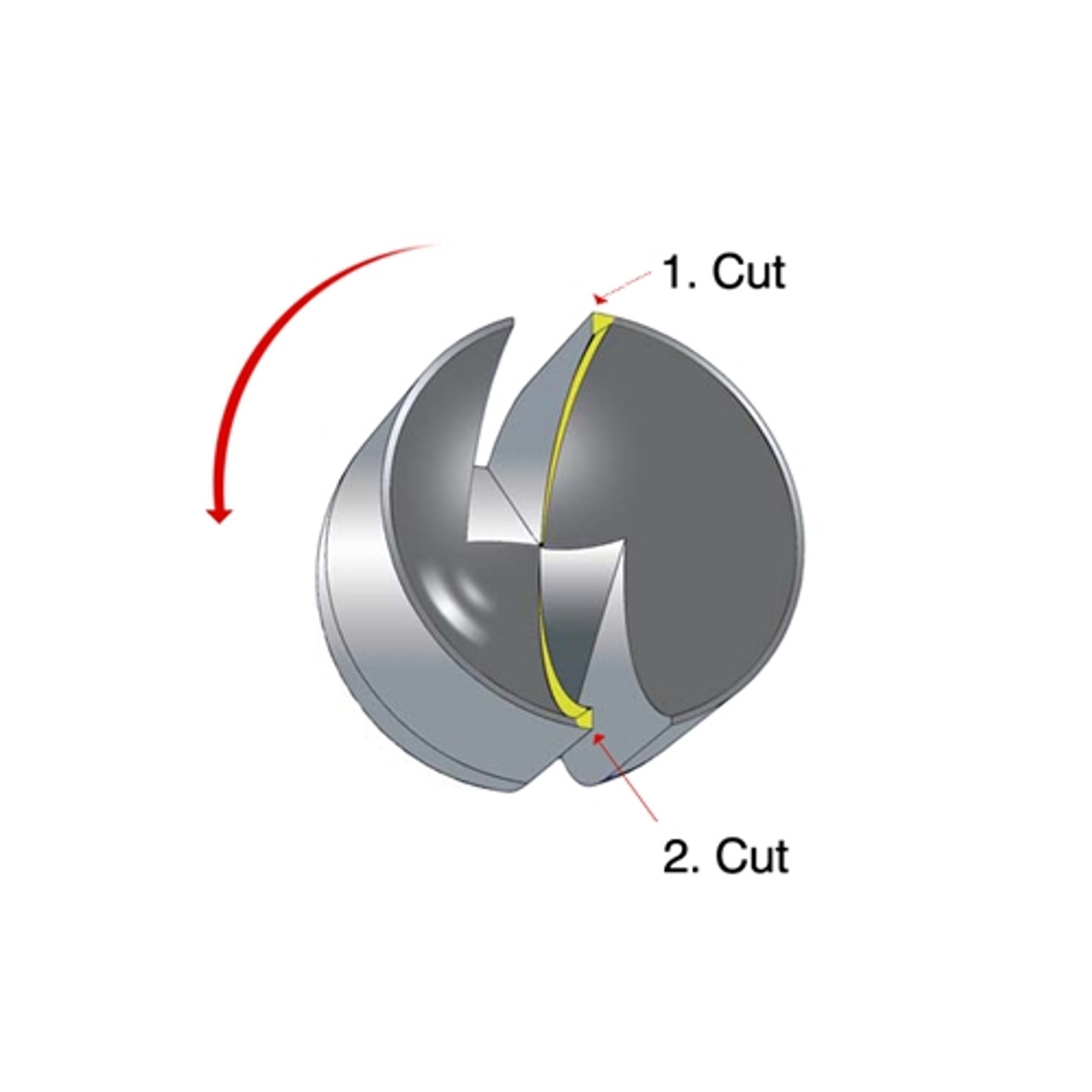 Busch® Fig. 411T 1.3mm Twin Cut Cup Burs (Pkg. of 6)