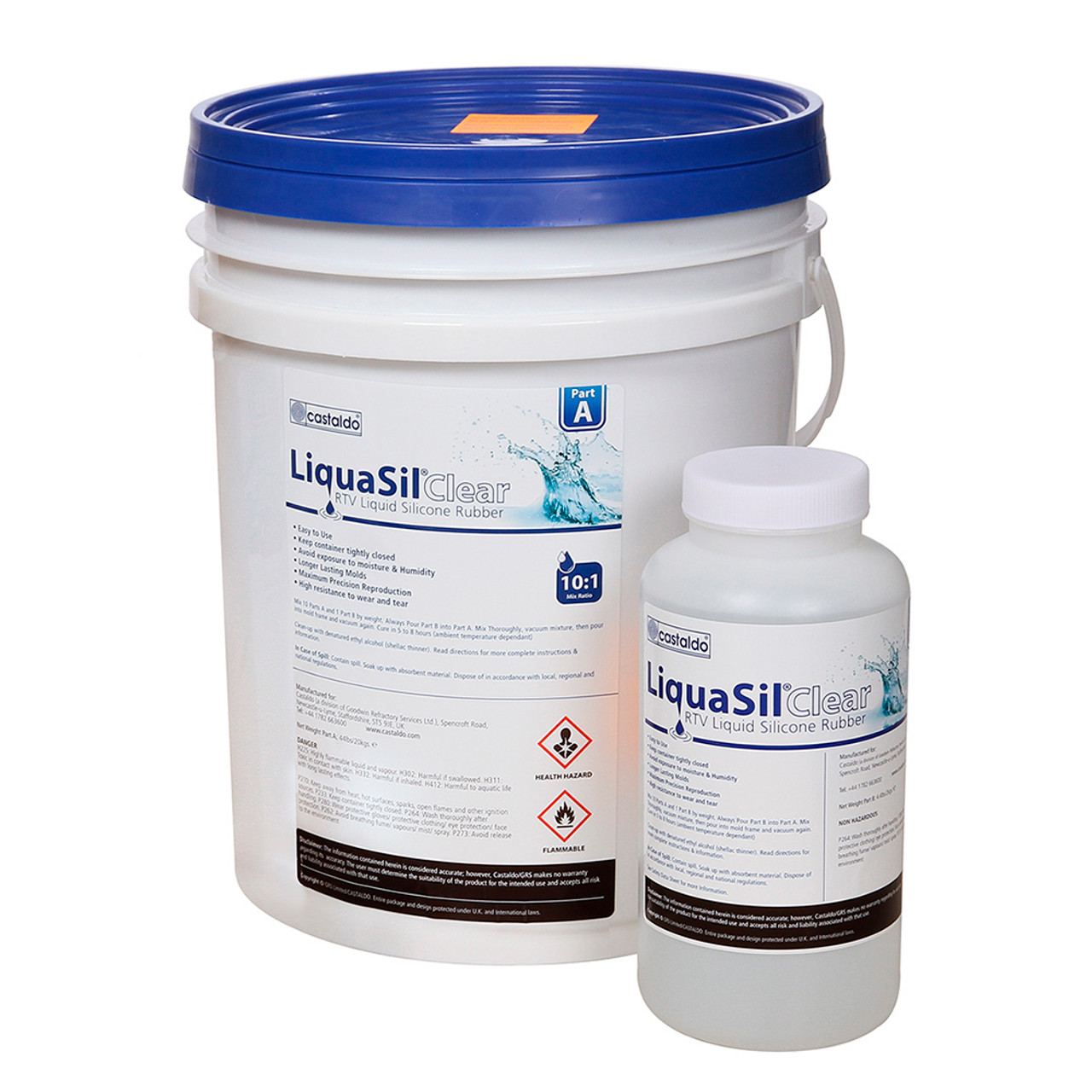 Castaldo® LiquaSil® Clear RTV Silicone Rubber - 22 kg.