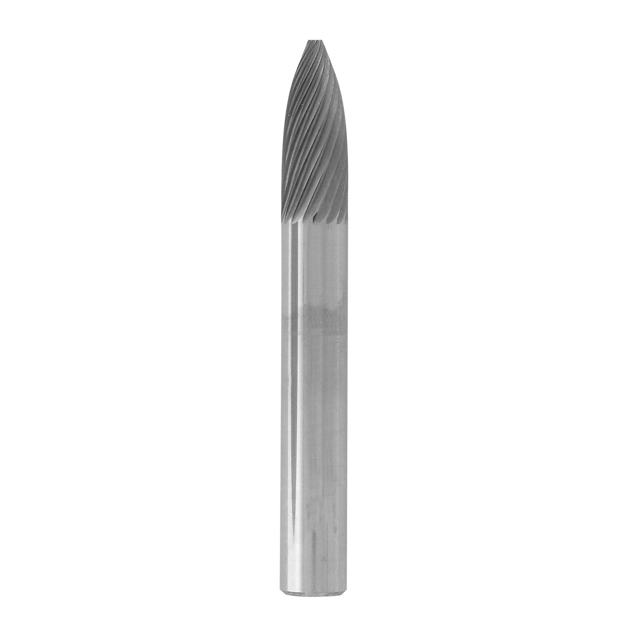 2" Solid Carbide Burs - 1/4" Shank, 1/4" x 5/8" Tapered Flat End
