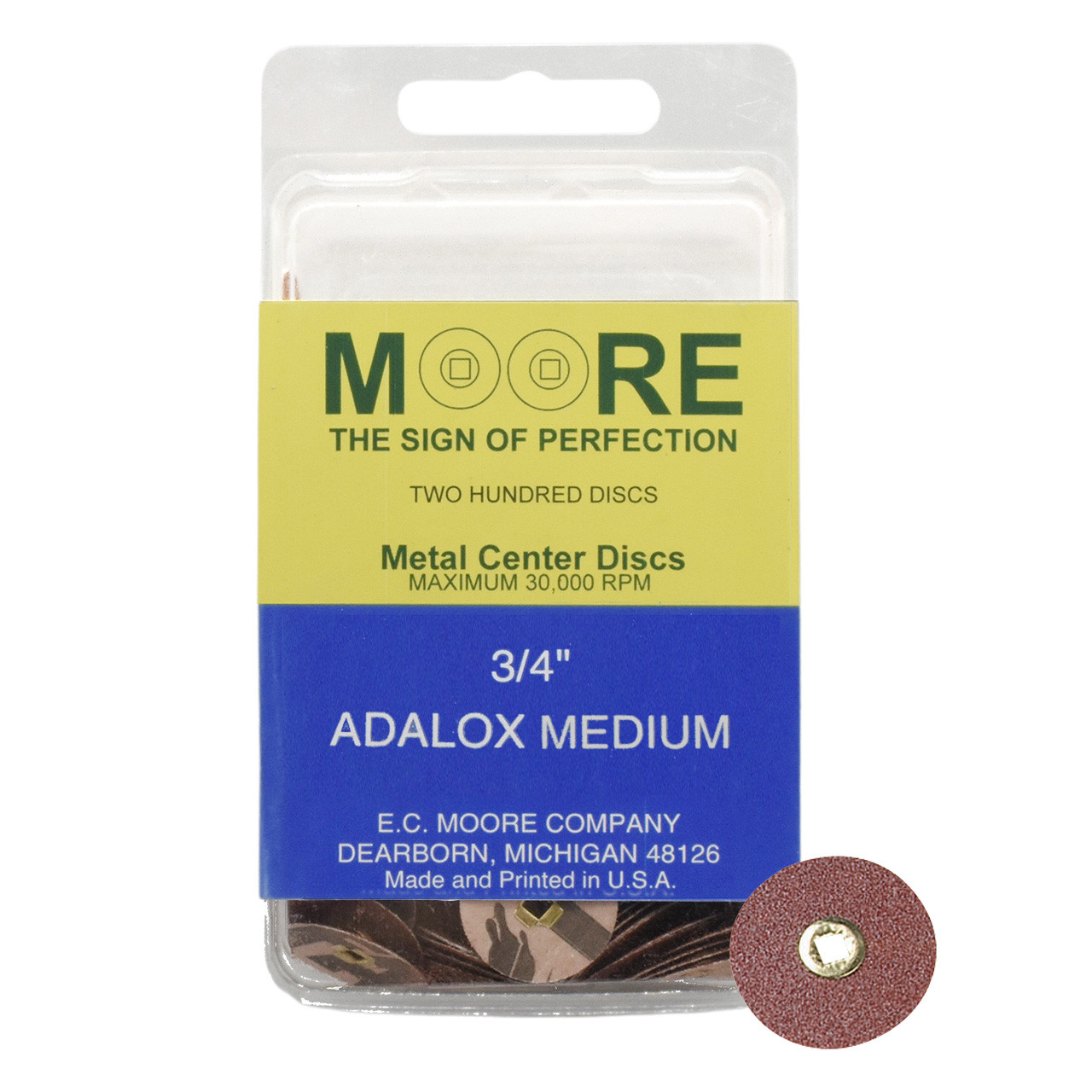 Adalox 3/4" Medium Moore Snap-On Discs (200)