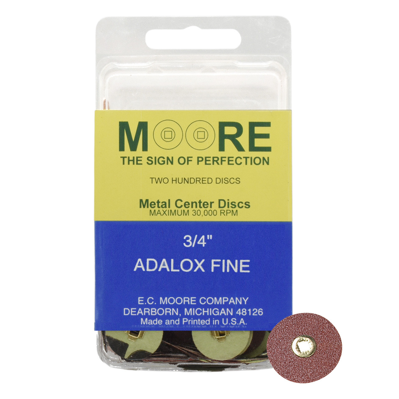 Adalox 3/4" Fine Moore Snap-On Discs (200)