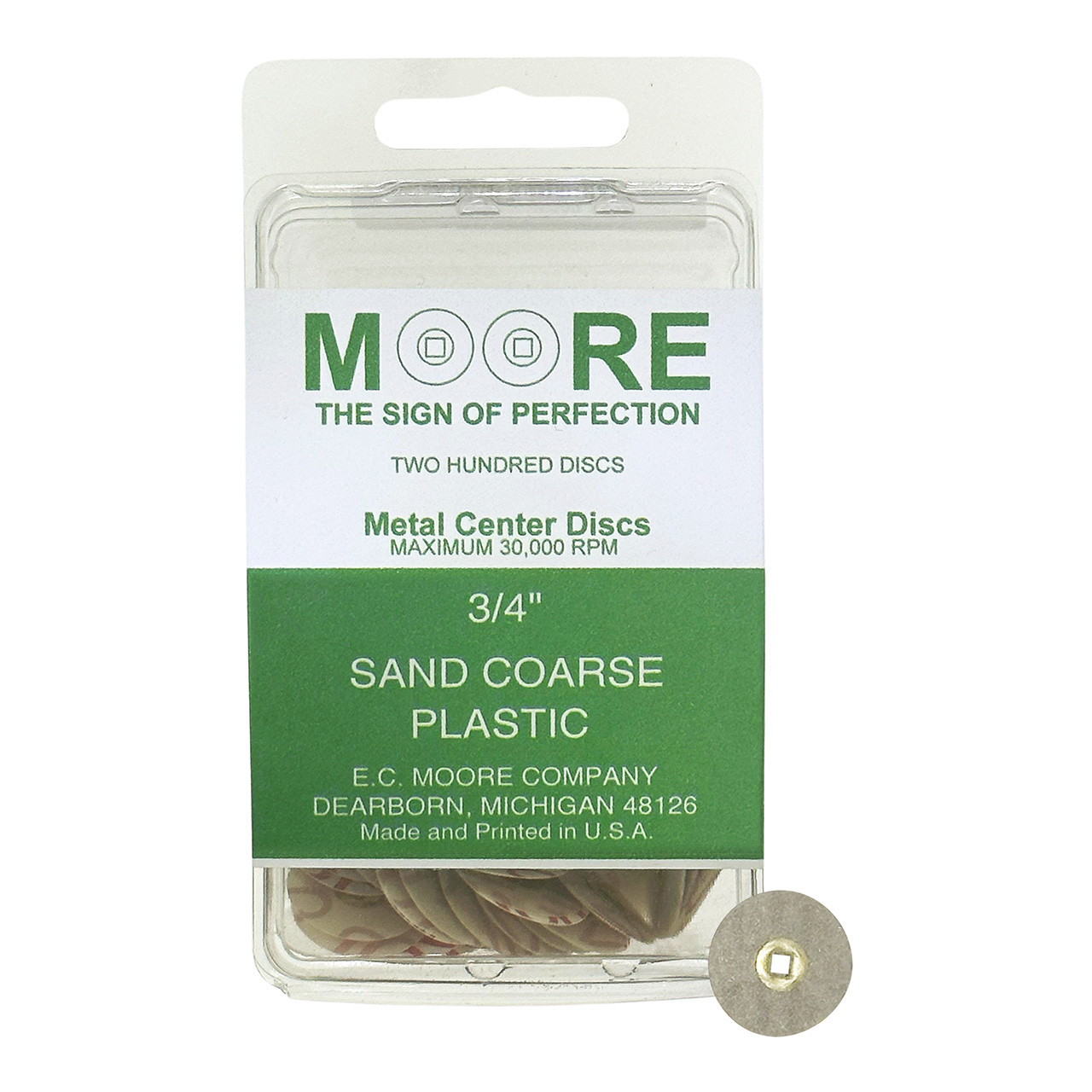 Sand 3/4" Coarse Moore Snap-On Discs (200)