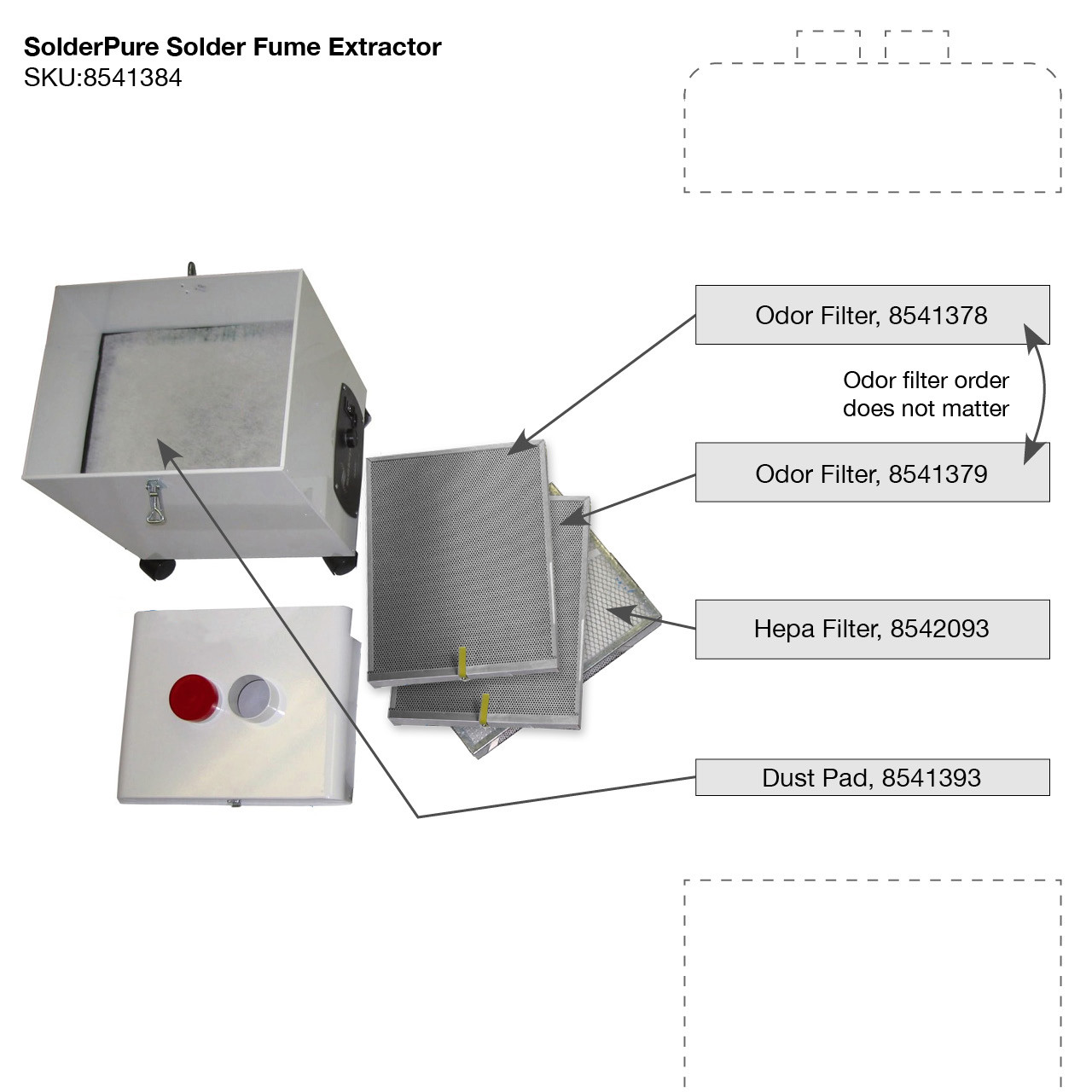 Quatro SolderPure Heavy Duty Combo Fume Extractor