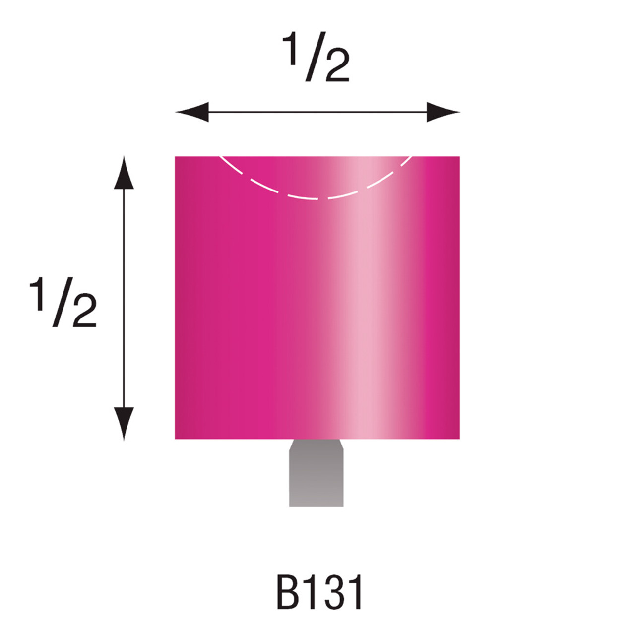 B131 Pink Mounted Stones 1/8" Shank (Pkg of 24)