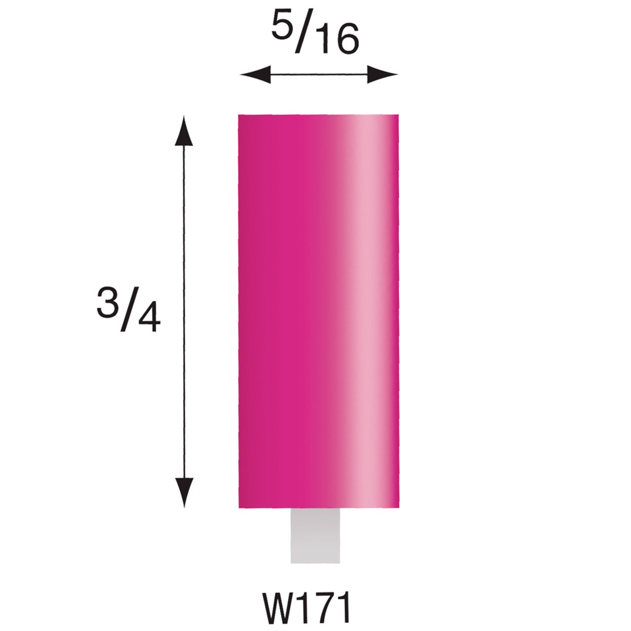 W171 Pink Mounted Stones 3mm Shank (Pkg of 24)