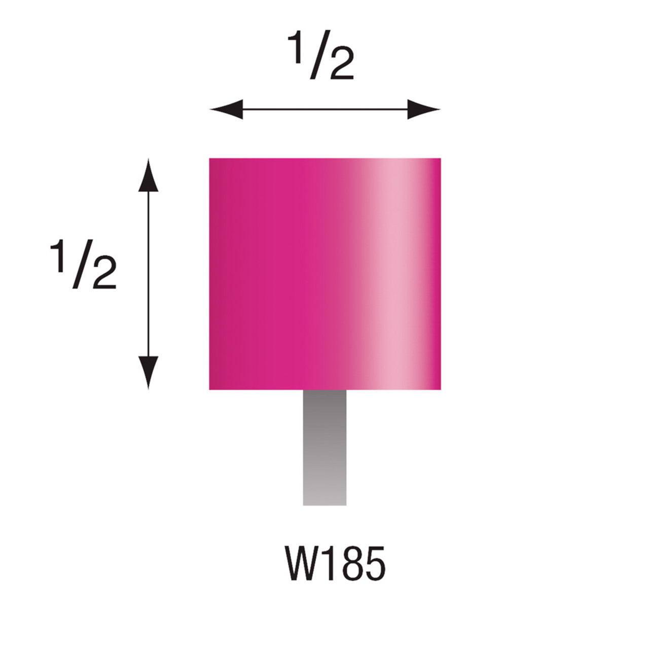 W185 Pink Mounted Stones 3mm Shank (Pkg of 24)