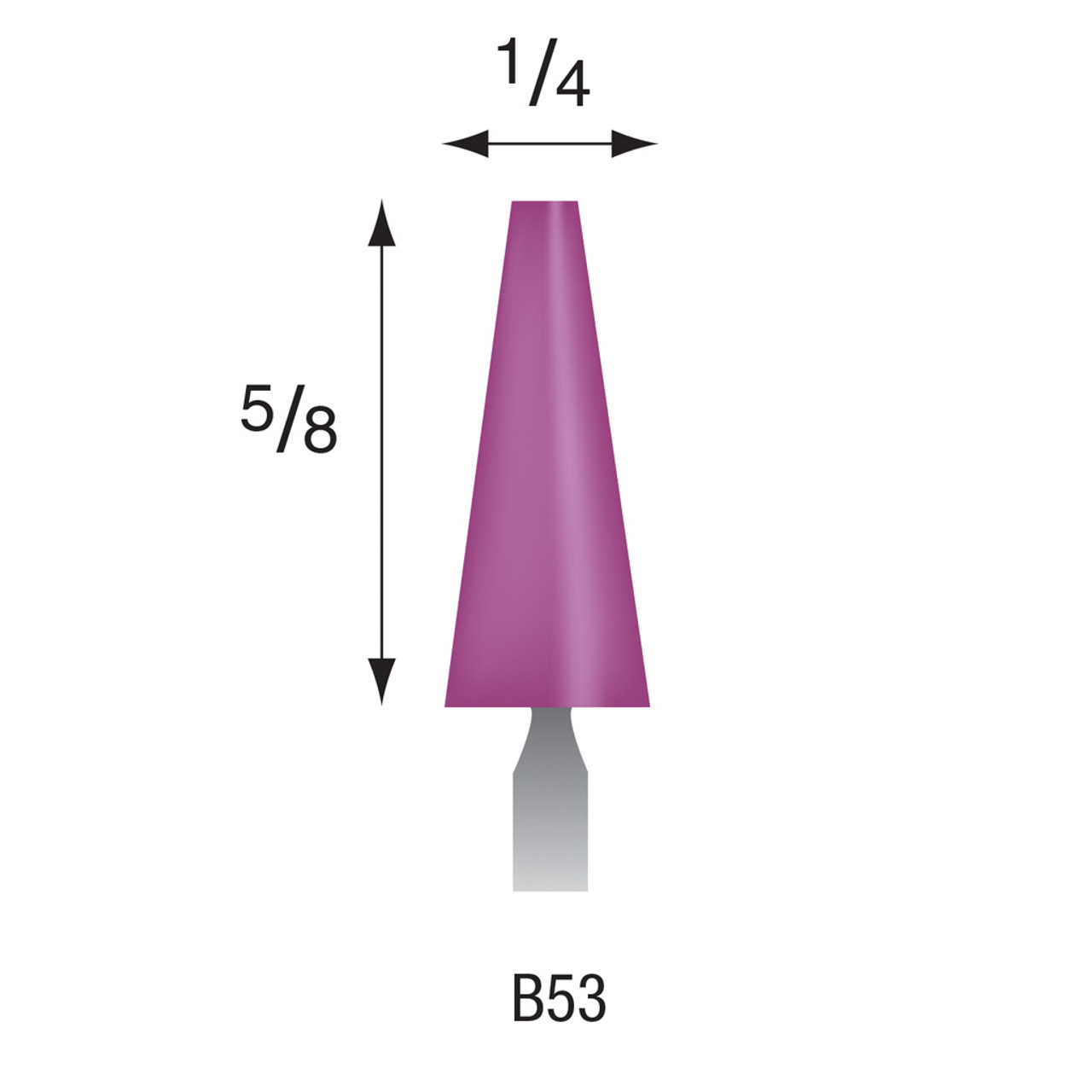 B53 Purple Mounted Stones 1/8" Shank (Pkg of 24)