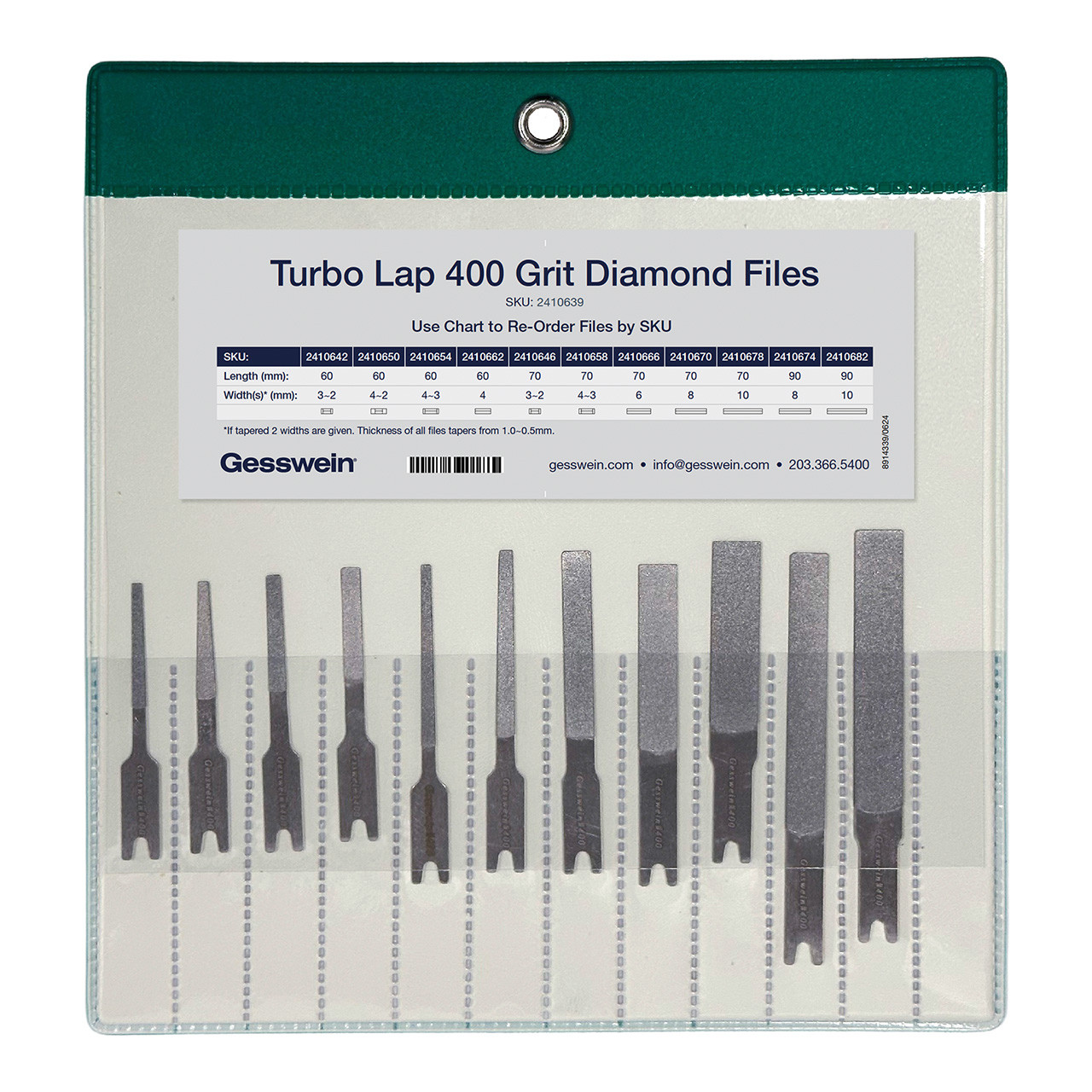 Turbo Lap 400 Grit Diamond Files Set of 11