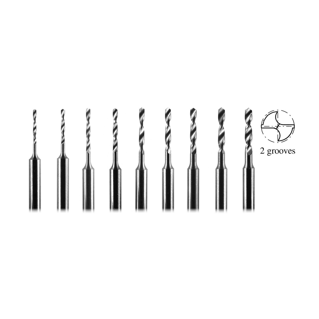 Busch® Fig. 4203S 0.60mm Carbide Twist Drills (Pkg. of 2)