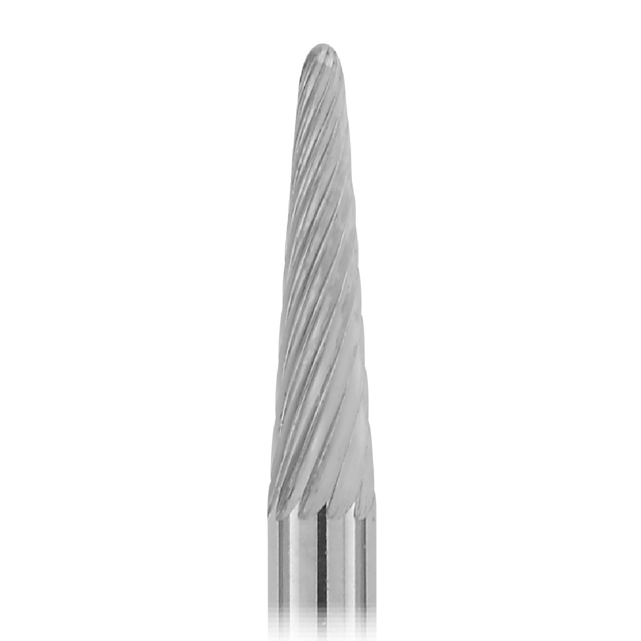 1-1/2" Solid Carbide Burs - 1/8" Shank, 1/8" x 1/2" Plain Cut Cone