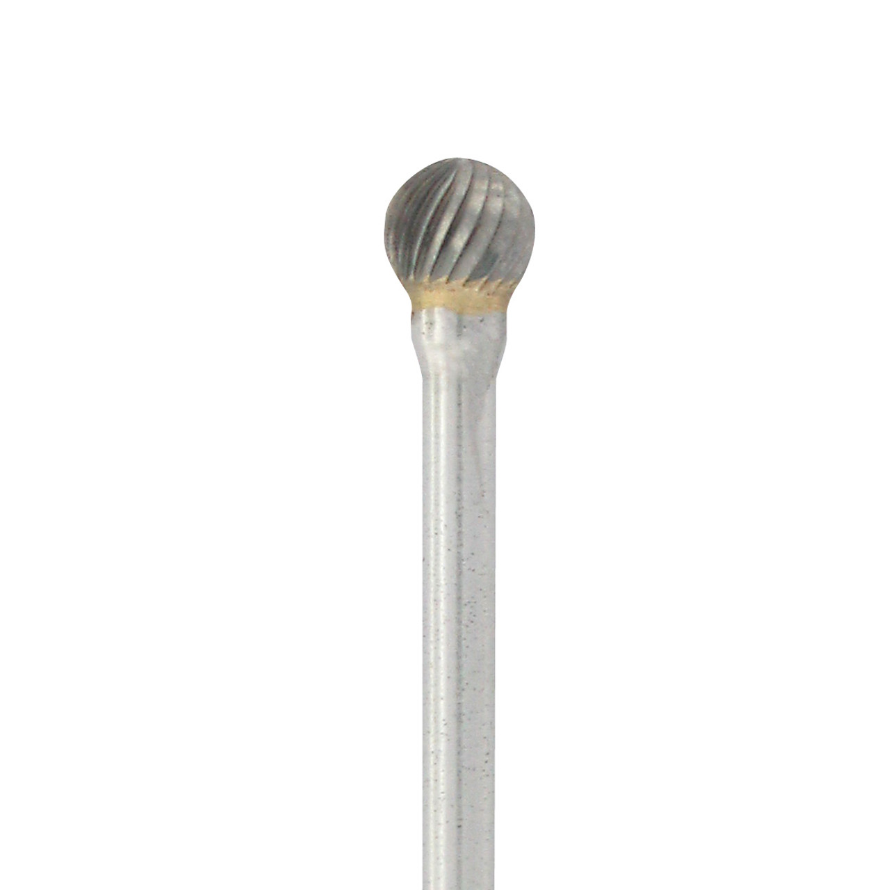 Carbide Head Burs - 1/8" Shank, 1/4" Plain Cut, Round