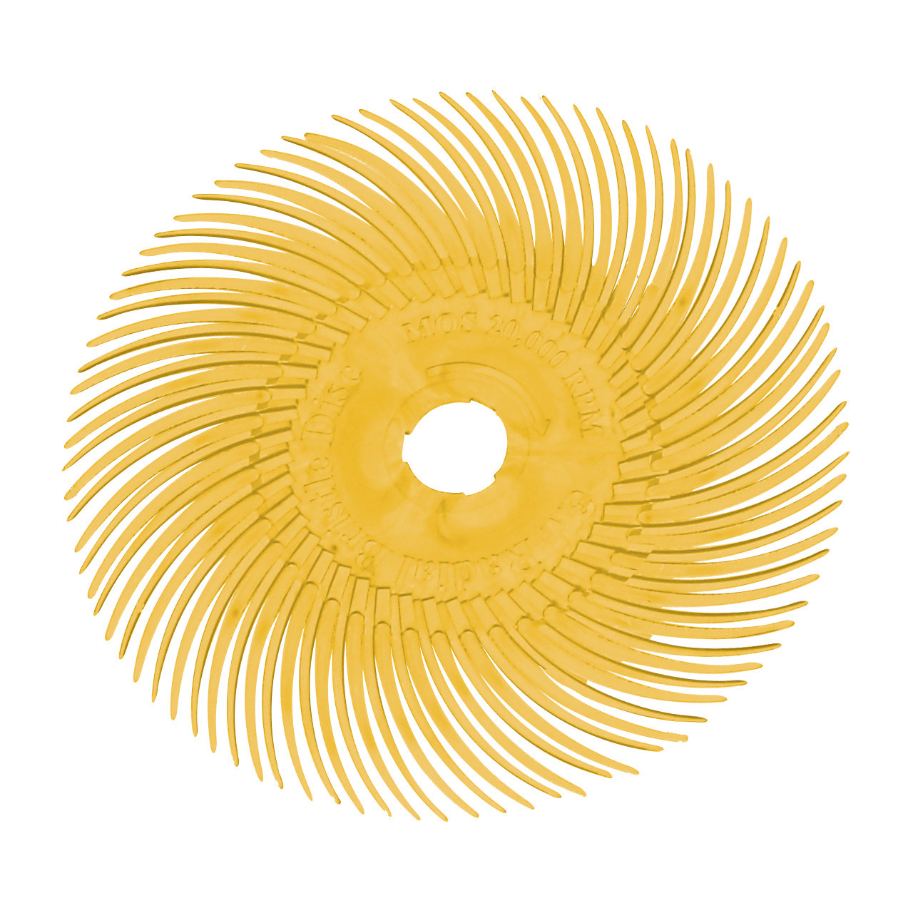 3M™ Radial Bristle Discs 3" (Pkg. of 40) - Yellow (80 grit)