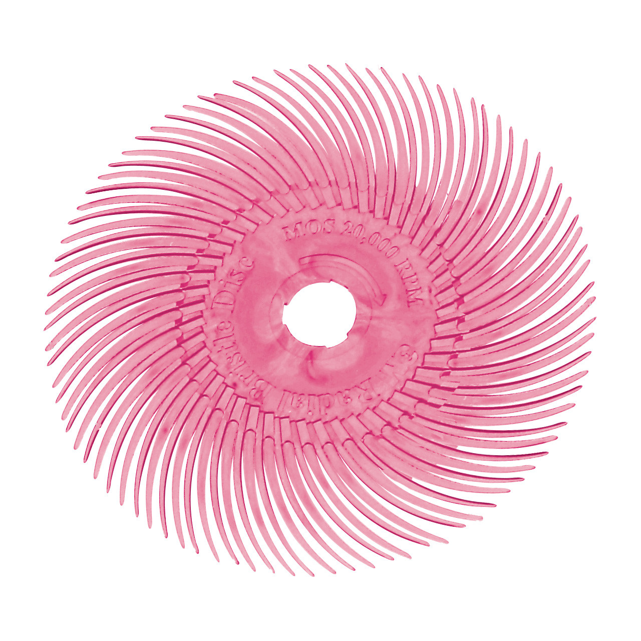 3M™ Radial Bristle Discs 3" (Pkg. of 40) - Pink (Pumice)