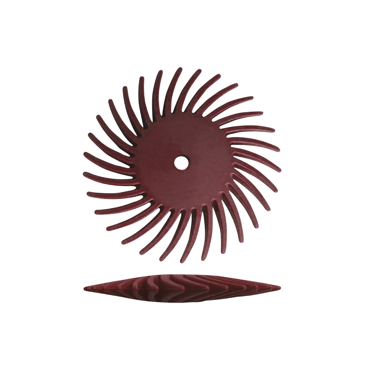 Dedeco® SUNBURST® Knife Edge Radial Discs - 7/8" Red, 220 grit (Pkg. of 48)