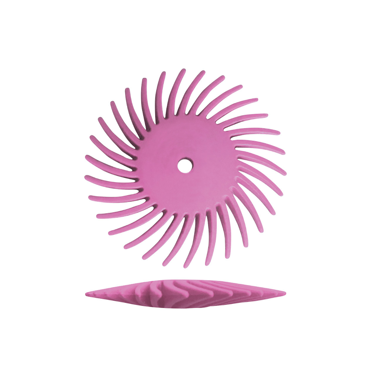 Dedeco® SUNBURST® Knife Edge Radial Discs - 7/8" Pink, 600 grit (Pkg. of 48)